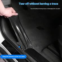 AD DIY Nano 3D Carbon Fiber Patterned Car Sticker, Threshold Protection Strip, Bumper Tape, Motorcycle And Bicycle Waterproof Modification Sticker - TZ-carbon Fiber - View 3