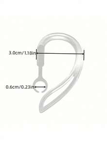 4pcs Transparent Ear Hooks, Compatible, TPU Anti-Lost Ear Hooks Accessories, Compatible With 1/2/3, 6mm Ear Hooks