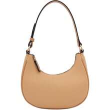 FashionPuzzle Small Crescent Shoulder Bag Underarm Purse - 淺棕褐色/淡棕褐色 - 查看 1