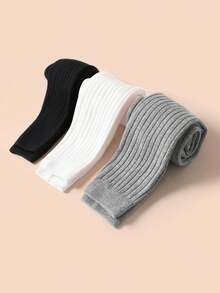 1/3/5 Pieces Of Solid Tights Cable Knit Leggings Stockings Pantyhose For Infant Toddler Baby Girls, Soft Warm Stockings Newborn Pants, Baby Essentials Daily Autumn Winter Thick Tights, Halloween Christmas Xmas Gift