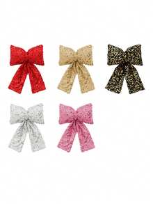 1Piece Oversized Christmas Sequin Bow, Suitable For Decorating The Staircase Railings Of Your Home Or The Christmas Tree, Adding More Joyous Atmosphere To Your Christmas Celebration Home Decor Christmas Decorations Room Decor Winter