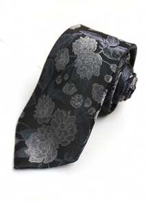 1 条勃艮第花卉手工领带，适合婚礼、商务、休闲、派对、日常和街头服饰