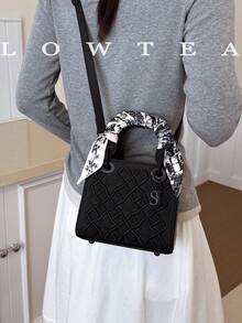 low tea Élégant et compact sac à main haut de gamme pour femmes Daphne, nouveau sac fourre-tout matelassé mode 2025, sac bandoulière, cadeau de Noël, sac de voyage et de fête - Noir - Voir 7