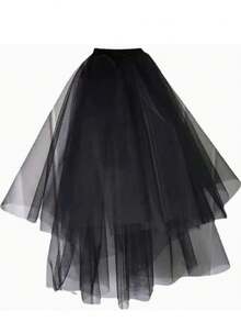 1pc Women's Gothic Dark Queen Style Double Layer Black & White Veil, Suitable For Halloween, Wedding Photography, Travel Shooting, Photo Props Fall Clothes For Women