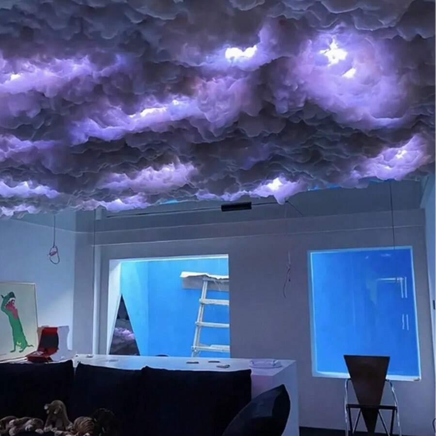 Creative Thundercloud Lamp DlYjRGB Color Changing, USB Powered. Suitable For Christmas, Halloween, Game Rooms, Garages, Clubs, Bars And DJ Parties. Creative Multi-Color MoodLighting. - 3 phút - Xem 1