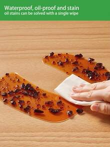 1pc Transparent PVC Tablecloth – 1mm Thick, Waterproof, Oil-Resistant & Easy To Clean, Perfect For Dining Or Office Table - Transparent - View 4