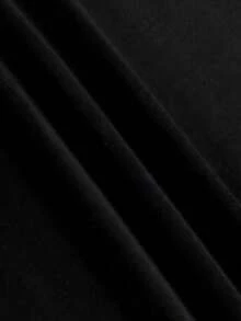 女士纯色高弹修身短款连帽长袖T恤，简约风格，适合春、秋、冬季穿着，可用于夜间外出/度假/日常/办公/居家/街头/旅行/早午餐等场合，休闲/简约/Y2K/优雅/性感/街头/可爱/辣妹风格，秋冬女装，万圣节女装，圣诞节女装，教师装，外套上衣，约会装，基础款上衣，韩版黑色 - 黑色 - 查看 9