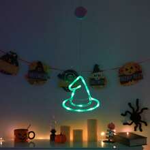 Luces LED de ventana de diseño múltiple para Halloween - Juego de decoración con ventosas y batería, con calabazas naranjas, arañas, ojos de fantasma y sombreros de bruja para crear una atmósfera espeluznante en interiores/exteriores. Decoración para Halloween, Navidad, Acción de Gracias, bodas, hogar, otoño, cumpleaños, fiestas, jardín, festivales y adornos de Halloween.