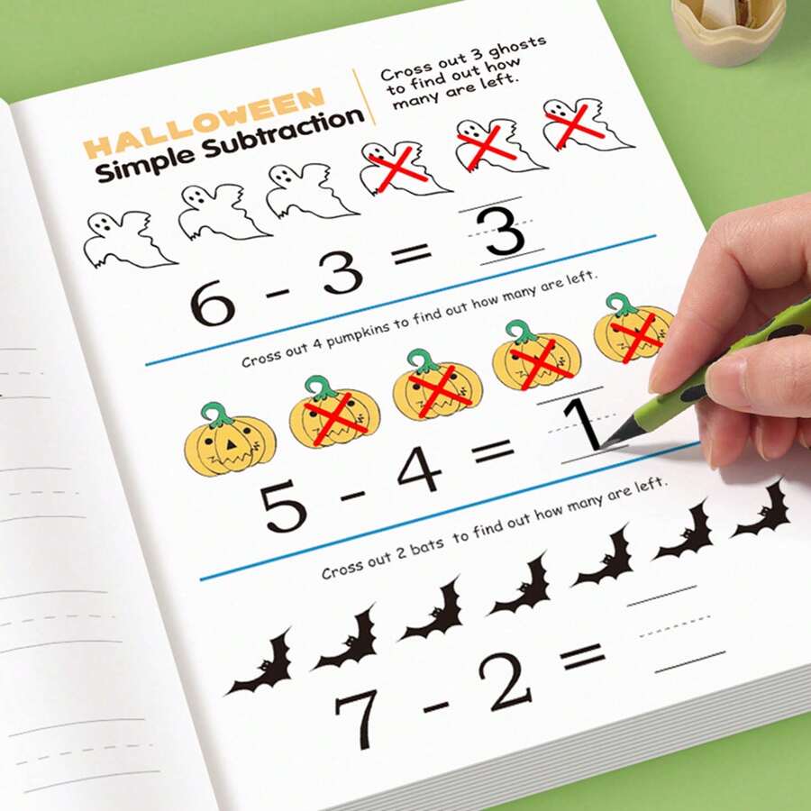1 Books Containing Addition And Subtraction, Multiplication And Division Exercises Within 10 - An Excellent Math Workbook For Enhancing Calculation Skills, Promoting Learning And Educational Purposes, Suitable As A Birthday Or Christmas Gift. - Multicolor - View 1