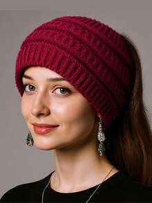 1pc Unisex Fluffy Ear Hat, Cute & Warm Beanie For Autumn/Winter, Suitable For Daily Use, Ear Protection, Hair Band