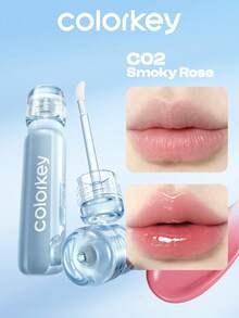 COLORKEY Moisturizing Lip Gloss, High-Gloss Mirror Finish, Plumping Nourishing Lip Oil, Non-Sticky Long-Lasting Formula, Repairs Lip Lines, Lip Care Essence, Creates Refined Lip Makeup, Lip Cosmetics, Suitable For Women And Girls, Perfect For Autumn/Winter, Can Create Latte Makeup, Y2K Makeup, 90s Makeup, Cool Girl Makeup, Lip Makeup Matching, Bridal Makeup, Valentine's Day Gift, Best Colors - C02 Smoky Rose - View 4