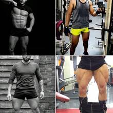 Mens Bodybuilding Shorts 3 Inch Inseam Drawstring Closure CottonA Valentine's Day H4LO - Màu đen + xanh dương + xám + vàng - Chiều dài ống quần 3cm - Không có túi - Xem 4