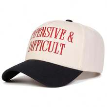 Embroidered Letter Color Matching Baseball Cap Adjustable Sun Protection Casual Hat Suitable For Spring And Autumn Travel Fashionable All-Match Sun Protection Youth Sun Hat Casual Style Young Women Hat