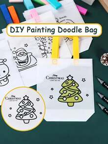 12 pièces - Sacs-cadeaux de Noël, Sacs en tissu non tissé DIY pour fêtes, Lot de grands cadeaux de vacances à mélanger et emballer, Sacs réutilisables à main pour l'art, l'artisanat et les activités en classe