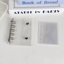 M5 Clear Ring Binder Set, 10pcs Double-Sided Sleeves, Refill Papers, DIY Binder Notebook Set, Seal, Cute Stickers, Otaku Event, Sticker Notebook, Sticker Book, Sticker Bookshelf, Sticker Book Refill, Transparent Sticker Book Binder