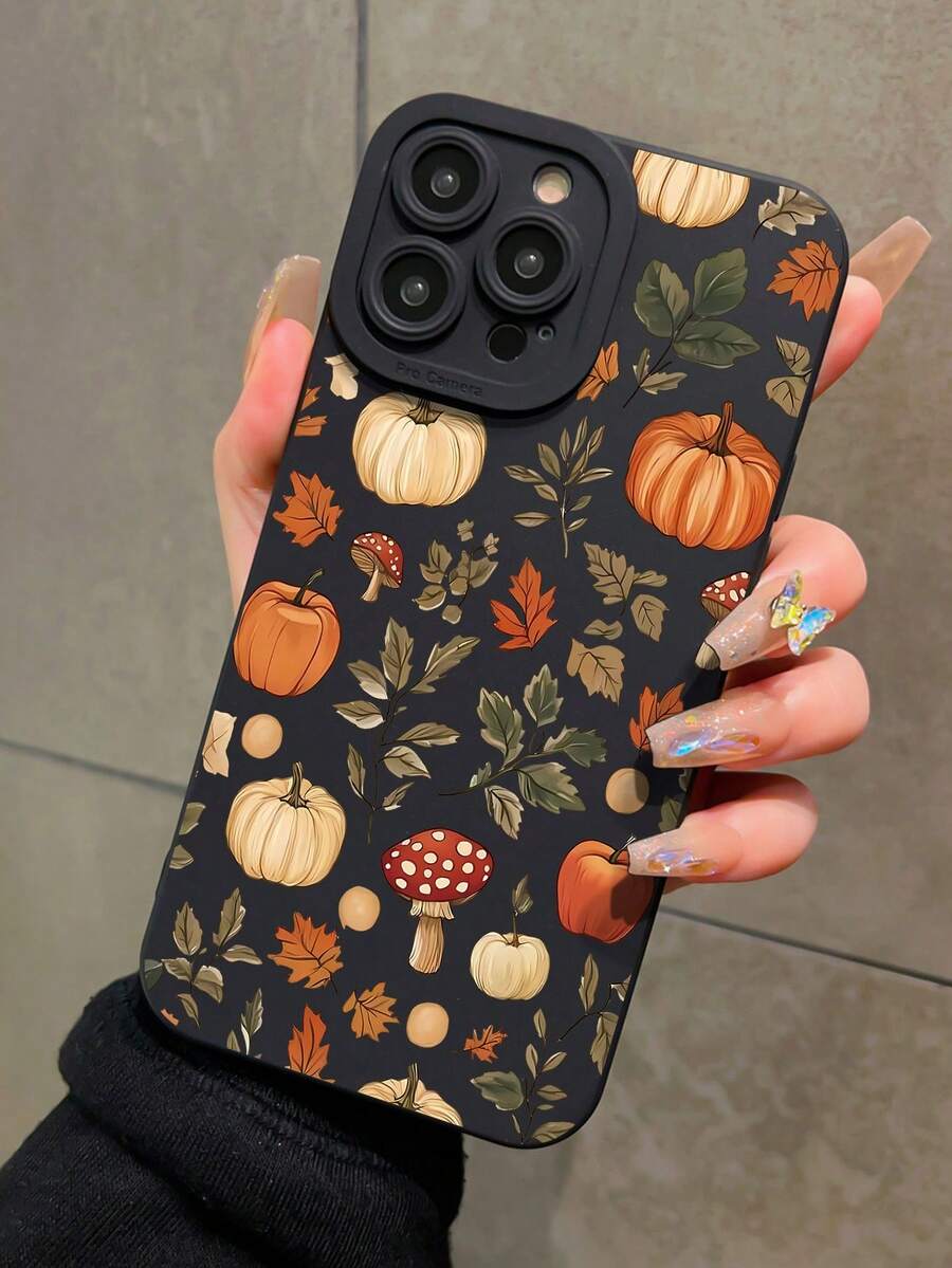 Capa de celular macia e resistente a impactos com estampa de pupila preta, folha de bordo ou abóbora, compatível com iPhone 16 PROMAX/17/17PRO/16/16PRO/16PLUS/15PROMAX/15PRO/15PLUS/15/14PROMAX/14PRO/14/13PRO/13/12PRO/12/11/XS/XMAX/8PLUS/7, S25/A15/A14/A50/A53/S23/S24/S21FE/S23 Ultra/S24 Ultra/A33. Ideal como presente de aniversário para namorada, namorado ou para uso pessoal. - Multicolorido - Ver 1