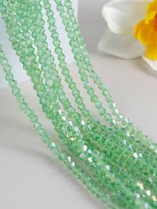 10 Strands (Approx. 1200+ Pcs) 4mm Shiny Glass Beads, Austrian Crystal Glass Rondelle Beads, Spacer Beads For Bracelets, Necklaces, Anklets, Earrings, Jewelry DIY Loose Beads - Multicolor - View 7