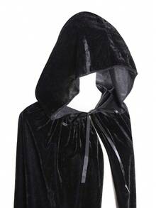 Unisex Hooded Cape Full-Length Velvet Cloak, Suitable For Halloween Costume Role-Playing. Long Hooded Cloak Witch Costume For Both Men And Women
