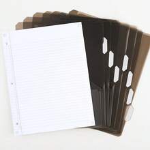 carpeta de 1 pulgada con pestañas, cuaderno y carpeta de 3 anillos todo en uno, azul (29328AD2) - Blanco - Ver 8