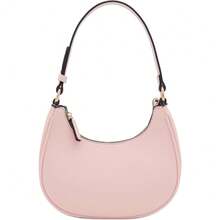 FashionPuzzle Small Crescent Shoulder Bag Underarm Purse - 淺粉紅色/淺粉紅色 - 查看 1
