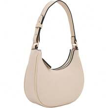 FashionPuzzle Small Crescent Shoulder Bag Underarm Purse - Nude/Nude - View 2