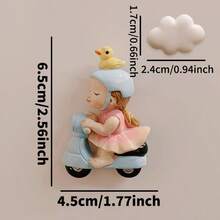 2pcs Cute Cartoon Car Fridge Magnet For Kitchen & Office Decoration, Whiteboard & Refrigerator Sticker- Lovely Home Decor & Utility Magnets Best Gifts Birthday Graduation