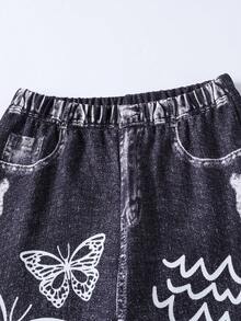 2pcs/Set Girls Casual Solid Color Long Sleeve T-Shirt And Straight Leg Pants Set, Spring/Autumn