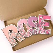 Custom Wildflower Name Sign - Floral Letter - Personalised Name Sign - Custom Name Decor - Girls Room Sign - Wooden Name Sign - Floral Name Sign Wildflower Wall Letters Boho Name Sign Layered 3d Letters Floral Wooden Alphabet Letters Girls Room Sign - Multicolor - View 8