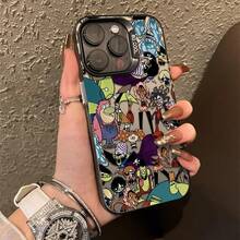 Suitable For IPhone 16PROMAX 11 12 13PROMAX 14PROMAX 15 IMD Material - Black - Transparent  Pattern Star Phone Case - 黑色 - 查看 1