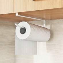 1pc Iron Paper Towel Holder, Modernist Black Paper Towel Dispenser For Kitchen