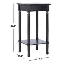 SAFAVIEH Tinsley Solid Rustic Square Accent Table, Black