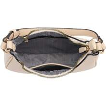 FashionPuzzle Small Crescent Shoulder Bag Underarm Purse - Nude/Nude - View 6