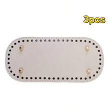 1 pezzo/2/3 pezzi Fondo in pelle PU con borchie, adatto per borse fai-da-te all'uncinetto, borse a tracolla - Fondo rotondo con fori, pratico per la tessitura - Senza fodera, monocromatico, bordi verniciati, progettato per la realizzazione di artigianato, senza accessori di chiusura.