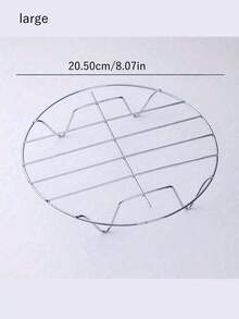 1 pieza Rejilla redonda de acero inoxidable para vaporera, soporte elevado para vaporera, apto para uso diario, reuniones familiares, fiestas (fiestas de Navidad), uso portátil de viaje, todo el año, utensilios de cocina - Plateado - Ver 11