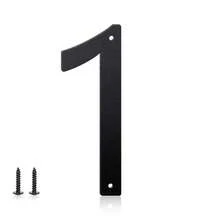 5 Incn Metal Aluminium House Numbers Letters, Black House Address Letters, Outdoor Mailbox Numbers, Modern Metal Address Number Letter For Homes, Apartments, Farms