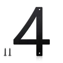 5 Incn Metal Aluminium House Numbers Letters, Black House Address Letters, Outdoor Mailbox Numbers, Modern Metal Address Number Letter For Homes, Apartments, Farms