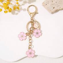 1 buc breloc elegant și drăguț inițială din aliaj care picură alb/roz/negru flori farmece pentru cheie drăguț literă breloc femei femei studente pentru geantă de mână rucsac accesoriu geantă farmece accesorii auto profesor prieten soră idei de cadouri