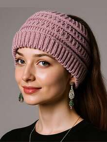 1pc Unisex Fluffy Ear Hat, Cute & Warm Beanie For Autumn/Winter, Suitable For Daily Use, Ear Protection, Hair Band