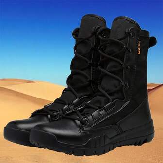 男士高帮作战靴、户外登山靴、山地徒步靴、舒适工作靴、新款时尚军靴、战术靴、露营安全鞋