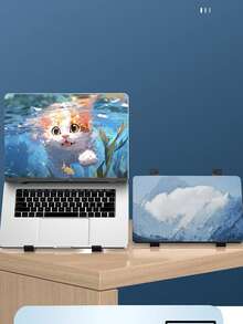 可调节和便携式笔记本电脑支架 - 可折叠，通用笔记本电脑平板电脑支架，符合人体工程学角度调节的散热设计，适用于所有电脑，耐用塑料结构，紧凑轻巧，散热支架，笔记本电脑支架，桌面折叠