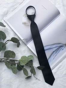 1pc Women's Collegiate Style Tie, Versatile Zipper Arrow Bow Tie, For Dress For Christmas Decor