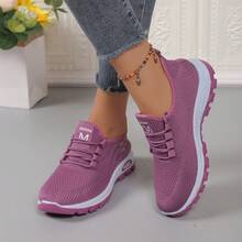 Women's Lightweight Casual Running Sneakers, Versatile Purple Student Shoes, Spring/Autumn - Purple - View 6