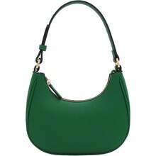 FashionPuzzle Small Crescent Shoulder Bag Underarm Purse - 凱莉格林/凱莉格林 - 查看 1