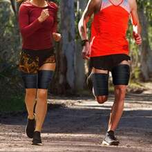 Cycling Running Sports Splicing Leg Shaping Leg Guard Running Sweating Protective Gear Thigh Sleeve Pressure Black And Yellow Leg Guard(Single Pack) - Multicolor - View 5