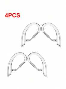 4pcs Transparent Ear Hooks, Compatible, TPU Anti-Lost Ear Hooks Accessories, Compatible With 1/2/3, 6mm Ear Hooks