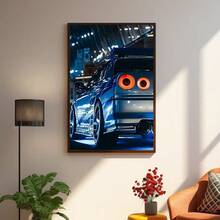 1 pieza Pintura impresa Rápido y Furioso Tokio, Lienzos de arte de pared, Decoración del hogar, Perfecto para la sala de estar, dormitorio, bar, pasillo, regalo perfecto, arte de pared, decoración de pared, sin marco