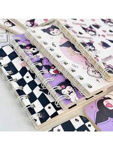 Sanrio 4pcs/Set Spiral Notebooks - Cute Cartoon Design, A7 Size, Thick Paper, Spiral Binding, Daily Stationery, Random Color, Mini Notebook, Palm-Sized, Essential For Back To School! (Actual Product As Shown In The Image.)