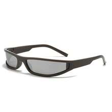 زوج من النظارات الرياضية الأنيقة بطراز Y2K، نظارات موضة مستقبلية بطراز بانك وهيب هوب من التسعينات بإطار مستطيل ضيق، مناسبة للحفلات والقيادة والشاطئ والسفر - متعدد الألوان - مشاهدة 12