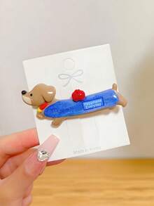 8pcs/Set Colorful Dachshund Shaped Hair Clips, Cute Cartoon Animal Design Hair Accessories - Suitable For Girls And Women, Can Be Used For Daily Hairstyles, Braiding Decoration, Also Suitable For Parties And Festivals, Adorable And Colorful Random, Hair Slide, Hair Barrettes