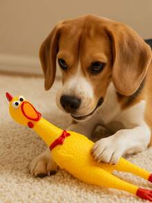 Chicken Chew Toy Fun Sound Toy For Dogs 3 Sizes - Yellow - View 7